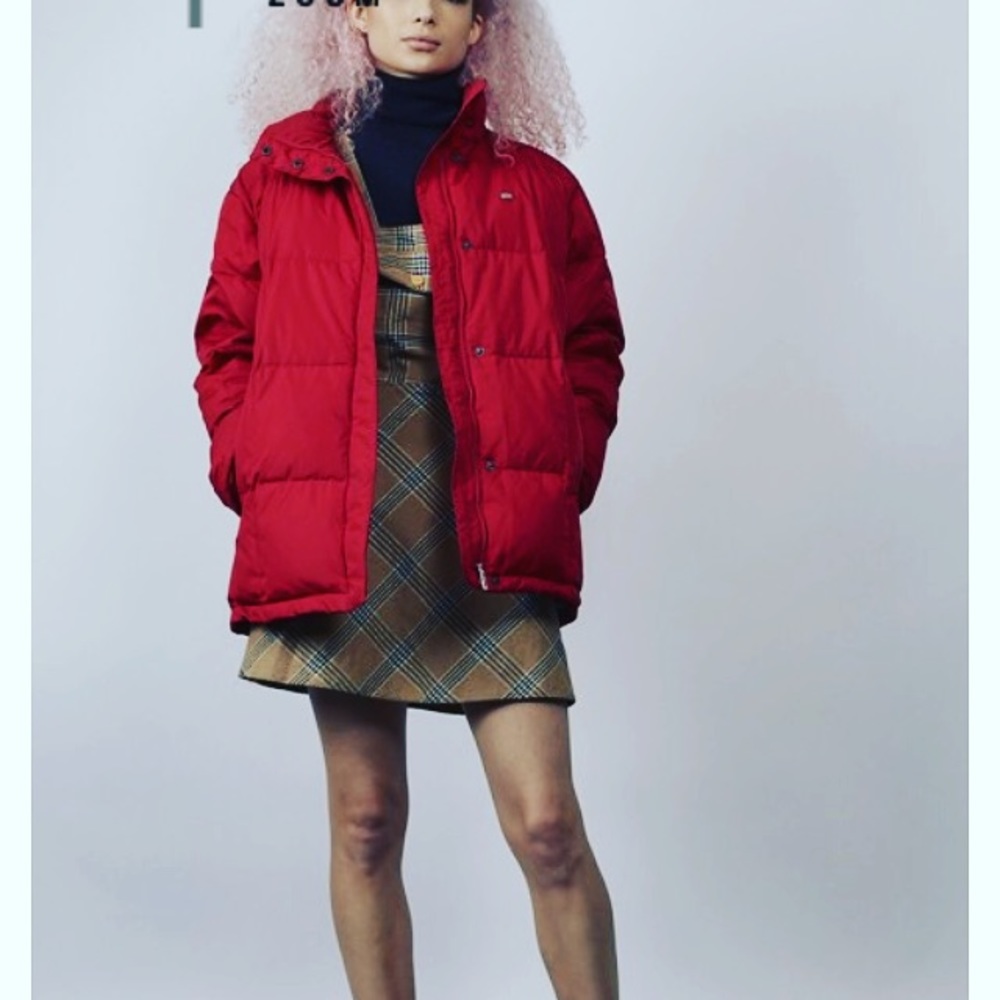90’s red Lacoste puffer jacket
